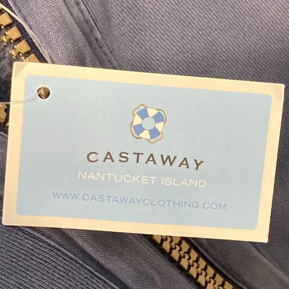 NWT Castaway Breakwater Charcoal 1/4 Zip Sweater Sweatshirt Size Small